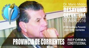 Lee más sobre el artículo Desayuno de Coyuntura: Provincia de Corrientes, Reforma Constitucional