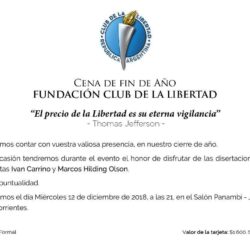 CENA DE FIN DE AÑO DEL CLUB DE LA LIBERTAD