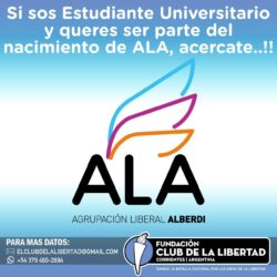 Te invitamos a formar parte de la Agrupación Liberal Alberdi