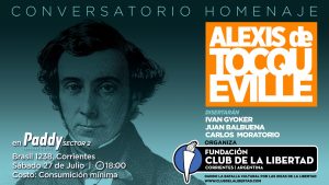 Lee más sobre el artículo Conversatorio Homenaje a Alexis de Tocqueville