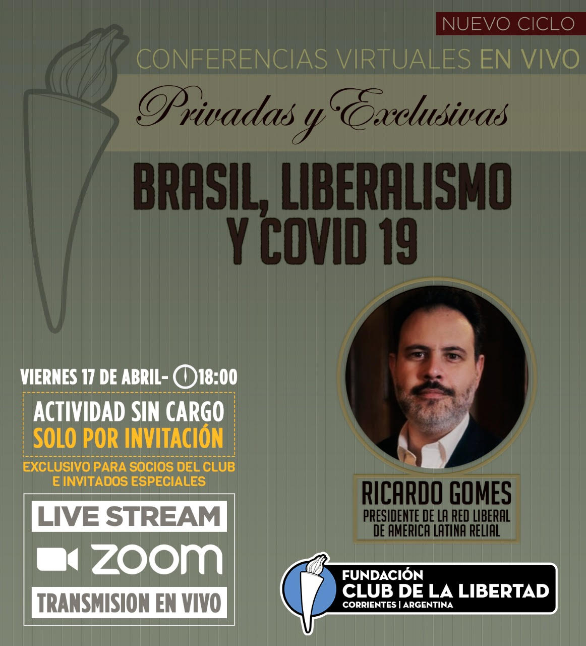 En este momento estás viendo Conferencias exclusivas: Brasil, liberalismo y COVID19