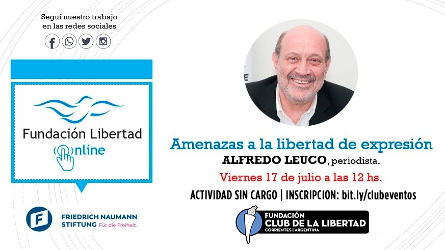 En este momento estás viendo Conferencia de Alfredo Leuco: «Amenazas a la libertad de expresión»