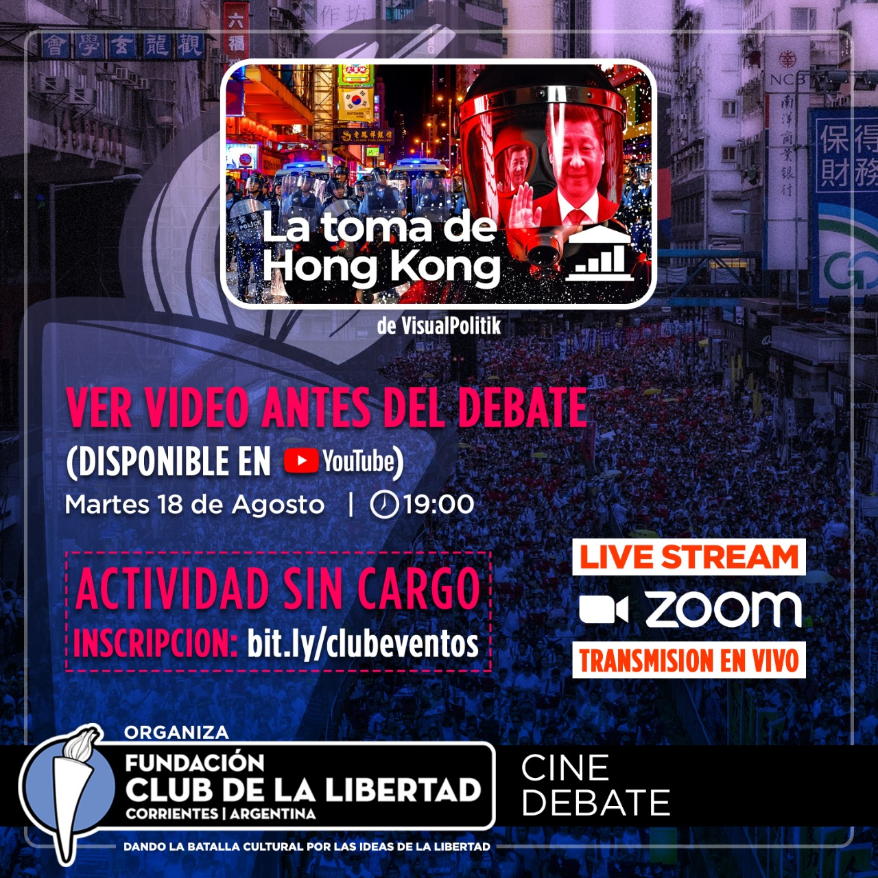 En este momento estás viendo CICLO CINE DEBATE: LA TOMA DE HONG KONG.