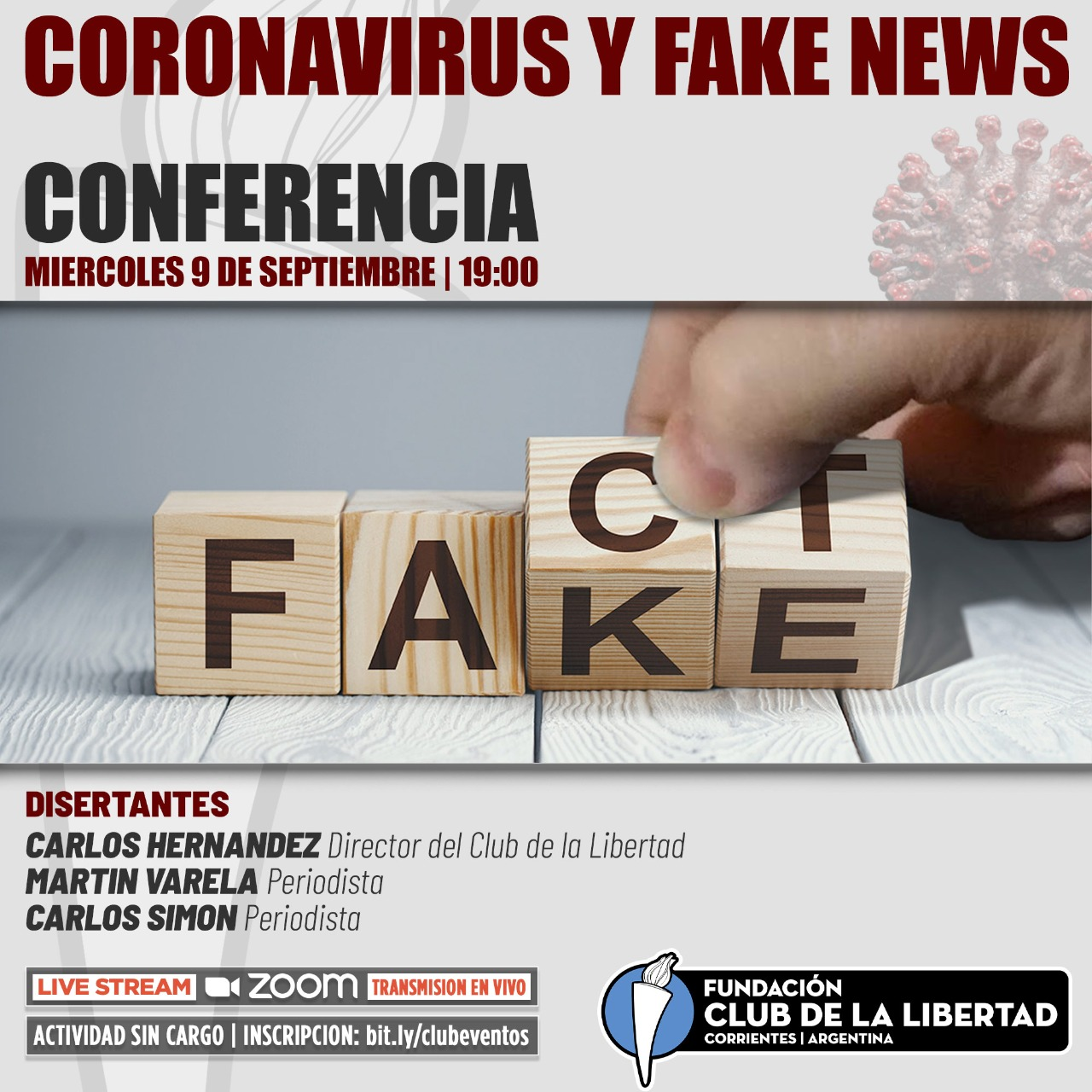 En este momento estás viendo Panel de discusión sobre “Coronavirus y Fake News”