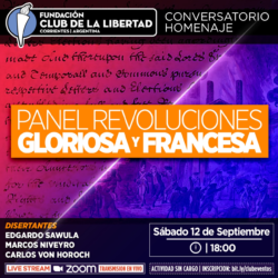 CONVERSATORIO HOMENAJE – PANEL REVOLUCIONES: GLORIOSA Y FRANCESA.