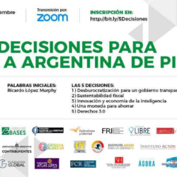 CONFERENCIA EXCLUSIVA – CINCO DECISIONES PARA PONER A ARGENTINA DE PIE