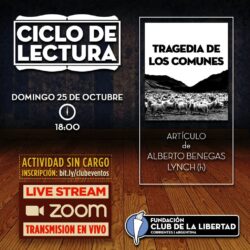 CICLO LECTURA – TRAGEDIA DE LOS COMUNES