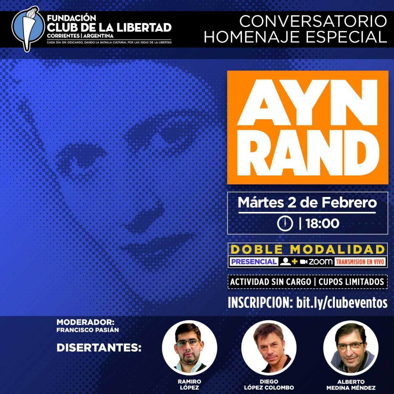 En este momento estás viendo Crónica del evento «Conversatorio homenaje Ayn Rand»