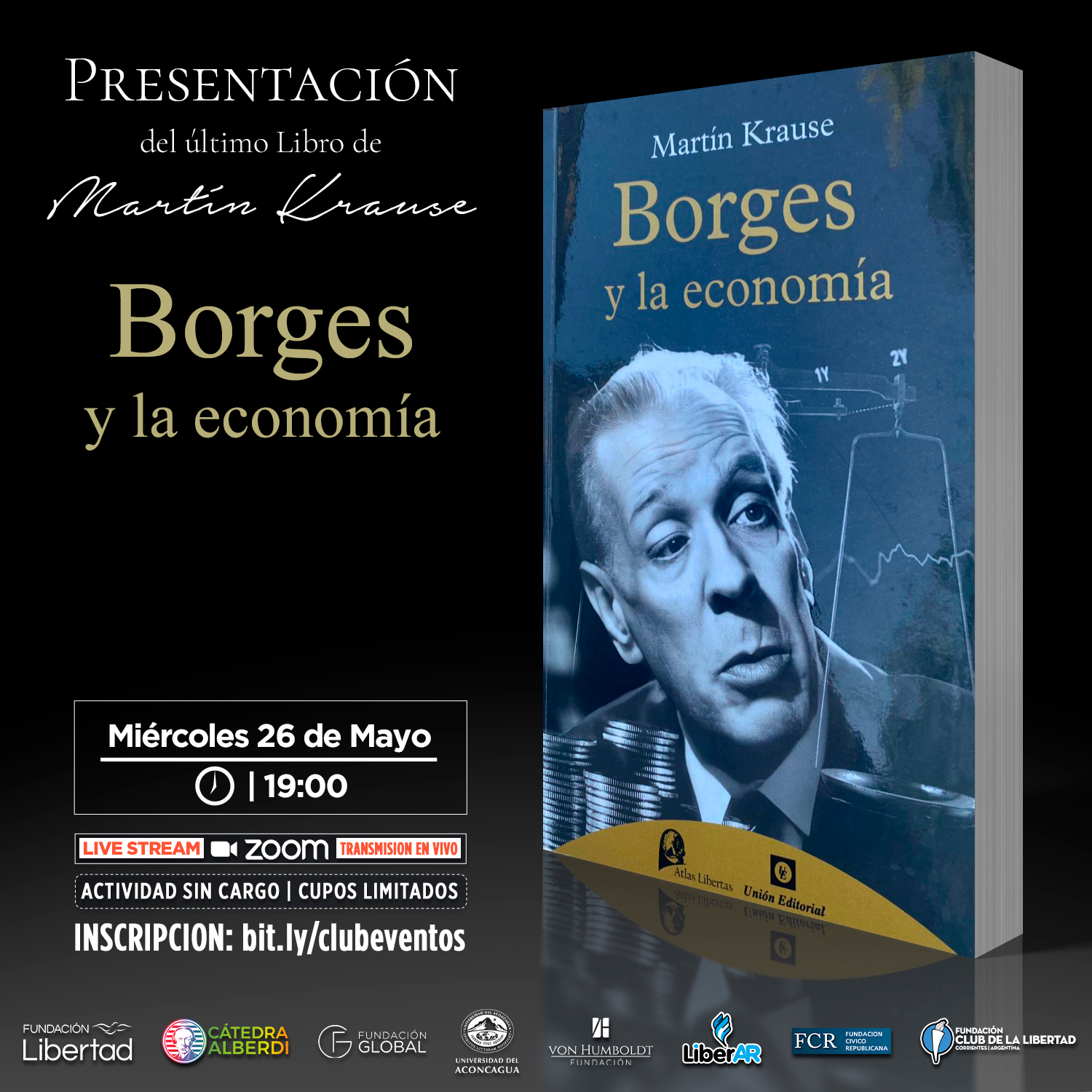 En este momento estás viendo Conferencia exclusiva: Borges y la Economía