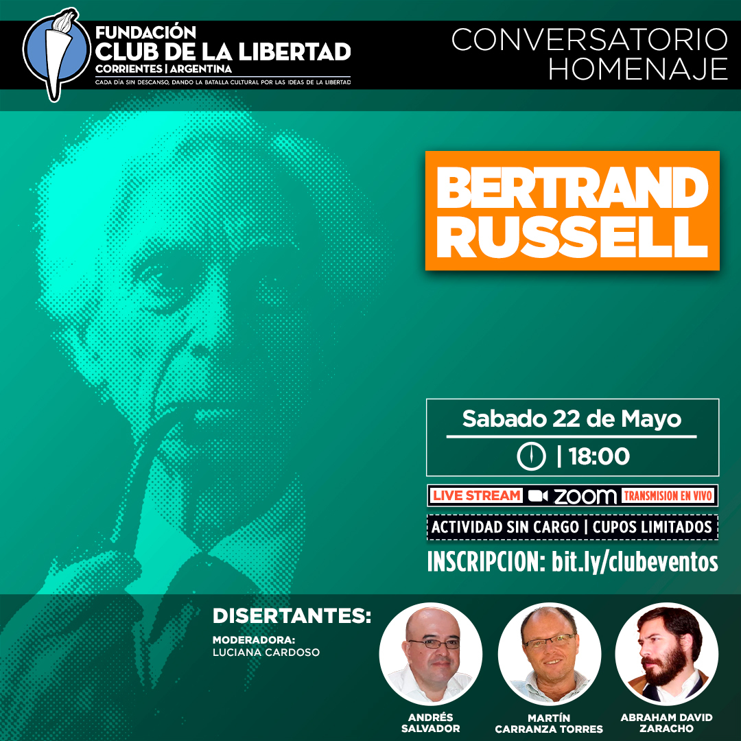 En este momento estás viendo Conversatorio homenaje: Bertrand Russell