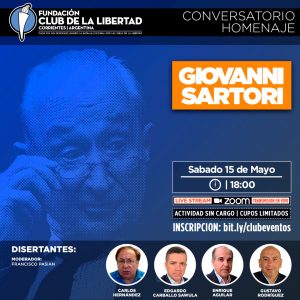 Lee más sobre el artículo Conversatorio Homenaje: Giovanni Sartori