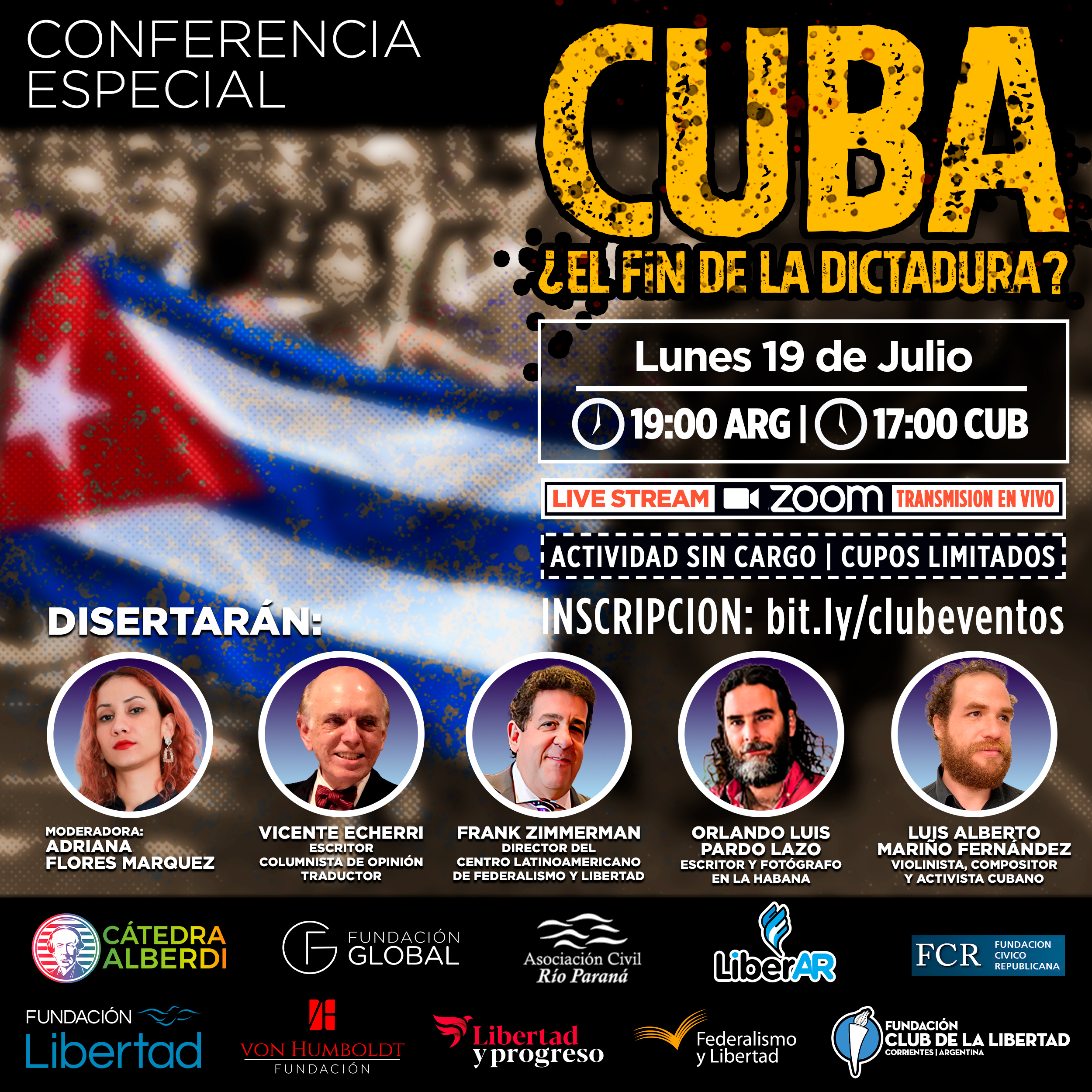 En este momento estás viendo Ciclo de eventos colaborativos: “Cuba ¿El fin de la dictadura?”